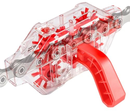 Cycle Chain Cleaner - Cycle Chain Washer - Gear Cleaner Scrubber for Bikes - Transparent Maintenance Device for Mountain, Road, Cycling - Efficient Chain Cleaning Tool for Smooth Performance