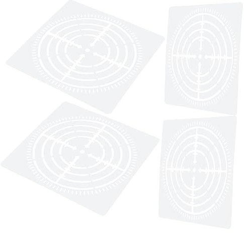 Lurrose Mandala-punktschablonen 4 Blätter Wiederverwendbares Mandala-schablonen-Set Für Einfache Dekorative Kunst Und Wandmalerei