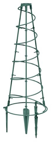 Pyramid Round Plant Trellis Support Frame Spiral 25cm x 60cm Flower Tomatoes For climbing plants & vegetables
