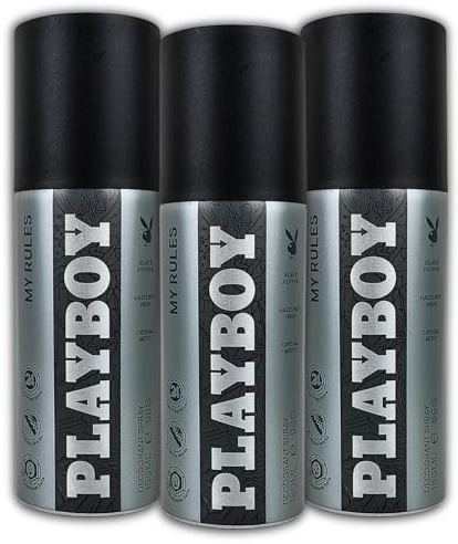 Playboy My Rules Lot de 3 déodorants en spray 150 ml