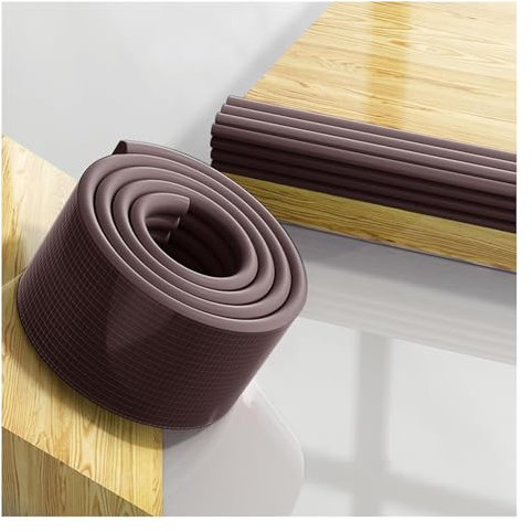 CEHJZQRPL Cinta Aislante de Espuma autoadhesiva, Tope de Seguridad for Muebles con Cinta Adhesiva de Doble Cara 3M, Protector de Esquinas y Acolchado for protección de Bordes.(Bruin,5m)