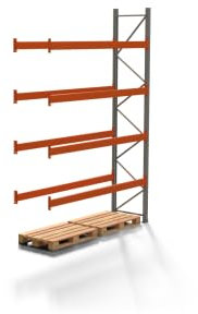 REGALWERK Palettenregal Artus - Anbauregal mit 5 Ebenen - Fachlast 2.320 kg - 4.000 x 2.785 x 800 mm (HxBxT) - Schwerlastregal