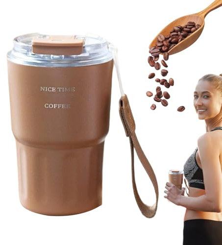 Nuytghr Stainless Steel Tumbler, 360ml Straw Cup Tumbler, Portable Travel Mug, Durable Reusable Drinkware, Leakproof for Kids and Adults, Outdoor Fitness Use, 2.76x2.76x5.71 inches