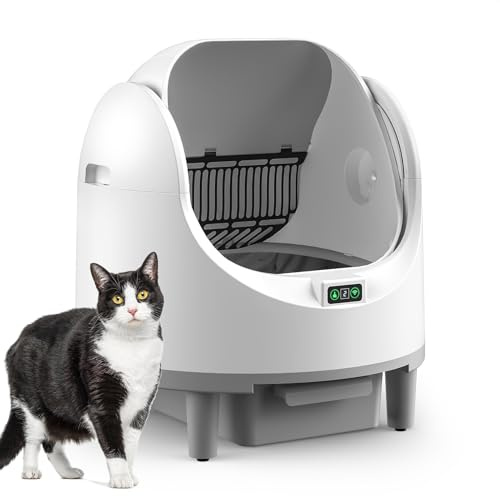 Katzenklo Selbstreinigend Katzentoilette XXL Automatische Katzenklo mit Öffnung von Oben, App-Steuerung, Sicherheitssensor, Geruchsbeseitigung, Große Fassungsvermögen Cat Litter Box für Mehrere Katzen