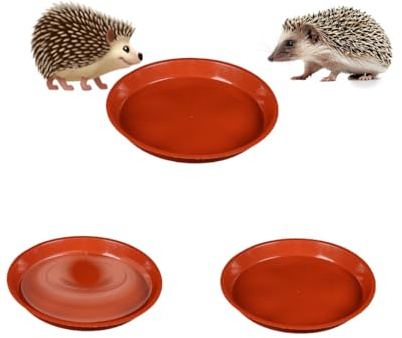 Hedgehog Bowl for Food and Water (Pack of 3) Hedge Hog Feeding Bowls Outdoor Wildlife Garden Dishes 11cm Wide,Low-Profile 2cm Deep Design,Durable