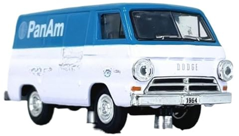 XUFQRAN Esposizione in miniatura Kit Modello Pressofuso In Lega Per Auto Dodge A100 Panel Van Del 1964 Scala 1:64 Ornamenti Da Collezione Statici Collezione di veicoli simulati