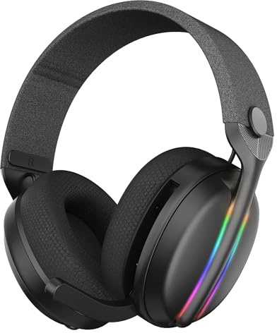 Subsonic - Casque Gaming Vektra - Casque sans Fil avec LED RGB avec Micro Rétractable, Contrôle sur Casque, Son Stéréo - Compatible PS5, Xbox, Switch 2, Switch, PC et Smartphone - Noir