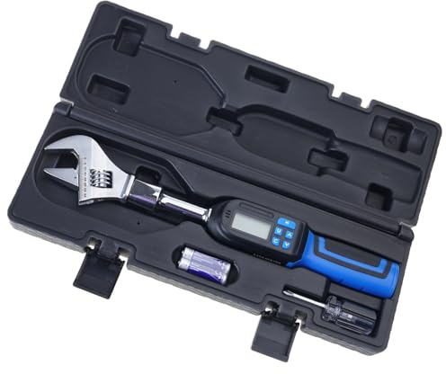 Chiave dinamometrica professionale ad alta precisione resistente con schermo LCD Teste intercambiabili 4 modalità di misurazione incluse Chiave dinamometrica resistente