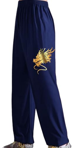 XUHCLY Kids Women Men Lantern Pants,Kung Fu Trouser,Tai Chi Training Pants,Kung Fu Tai chi Uniforms,Martial Arts Ice Silk Blended Clothing(Size:S,Color:F)