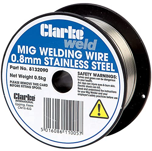 Clarke MIG Schweißdraht, Edelstahl, 0 8mm - 0. 5kg - 8132090