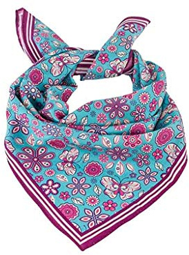 bb-Klostermann NICKITUCH/BANDANA 50x50cm 43004 hellblau geblümt