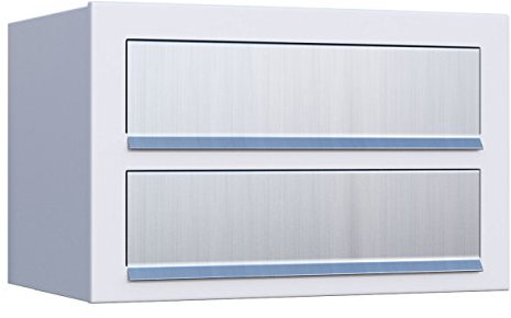 Brevlåda, design väggbrevlåda Cube for Two Whit/rostfritt stål – Bravios