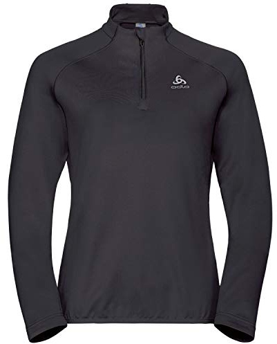 Odlo Damen Langarm Shirt mit Reißverschluss Berra Light, Black, S