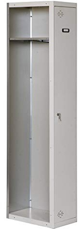 Simon Rack Taquillas Vestuario Metalicas, MÓDULO Adicional, 1 Puerta, Incluye Llave, Profesional, 1800x400x500 mm, Gris - Simonlocker
