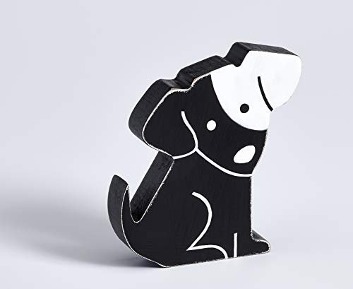 walther design Dekofigur schwarz aus Holz, Hund CD199B