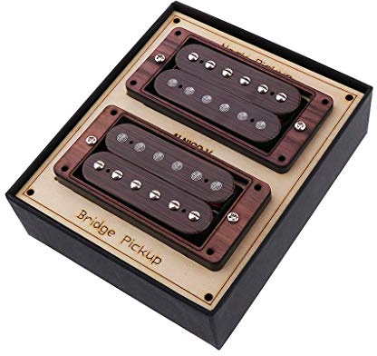 Alnicov Electric Guitar Humbucker Double Coil Pickups Neck and Bridge Set Rosewood Pickup with Mounting Screws