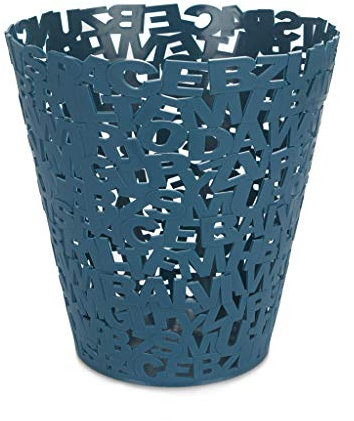 balvi Papierkorb Letters Farbe Blau Origineller Papierkorb aus zusammengefügten Buchstaben Ideal für