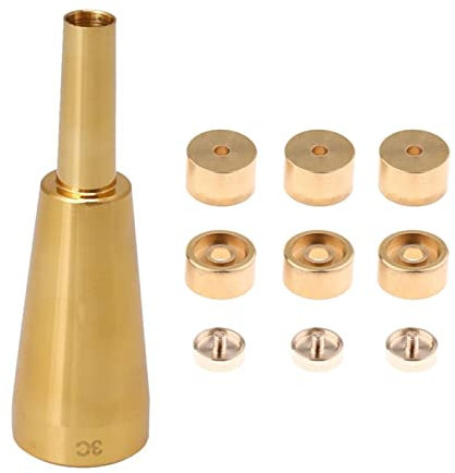 EIFINE 1 Set Trompetenventilknöpfe Trompetenteile for Trompete -Golden;1X 3C Trompetenmundstück Goldmetalltrompete