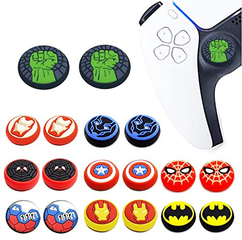 2Pcs Analog Thumb Grip Stick Cover, Wireless Controllers Game Remote Joystick Cap, Fantastic Non-Slip Silicone Handle Protection Cover for PS5/PS4/Xbox one/360/NS PRO