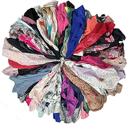Färger Kvinnor 10/20 multipack G-string stringtrosor för kvinnor spets string underkläder sexiga trosor blandade färger och tryck, Blandning – 10 st, S