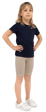 looksy Shorts Ciclistas para niña: Colores sólidos y Vivos Cintura elástica Tejido de algodón Duradero cómodo y Transpirable Disponible en Tallas 3-13 años 19 Colores