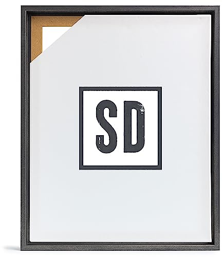 Stallmann Design Schattenfugenrahmen für Keilrahmen | 30x40 cm | Stahl Optik | MDF Rahmen für Leinwände mit Tiefeneffekt | mit Montagezubehör | Rahmen ohne Glas und Rückwand