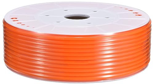QUARKZMAN 90 Meter PU Pneumatikschlauch 8mm x 5mm (Außen-Ø x Innen-Ø) Pneumatic Polyurethane Schlauch Flexibel Druckluftschlauch Wasserschlauch Fluidtransfer Luftkompressor Orange