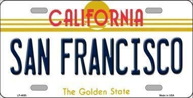 San Francisco California Novelty Metal License Plate Vintage TIN SIGN Size: Approx.6x12 inch