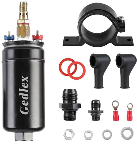 Gedlex Universelle Benzinpumpe 12V, 300L/H Hoher Durchfluss ölpumpe Elektrisch, 75 PSI Pumpe mit Stoßdämpfendem Ring, Kraftstoffpumpe Kompatibel mit Benzin