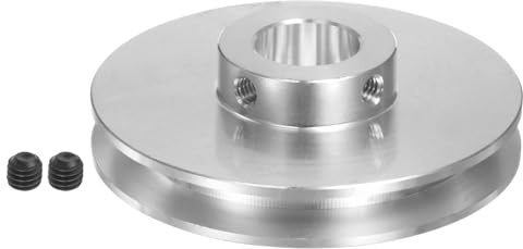 QUARKZMAN V-Typ Riemenscheibe Keilriemenscheibe 14mm Bohrung 58mm Außendurchmesser Einzelrille Aluminiumlegierung für 3MM PU Rundriemen Motorwellen-Bohrmaschine