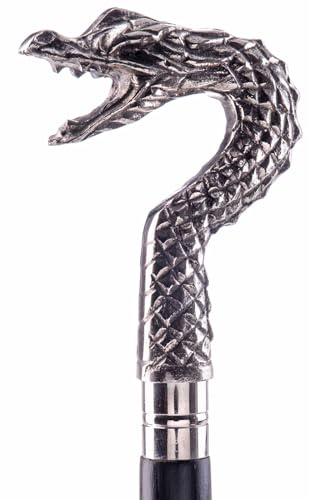 Spazierstock Antik Gehstock Drachenkopf Flanierstock Drache 100cm lup140 Palazzo Exklusiv