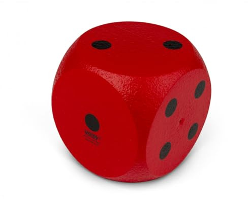Volley Schaumstoffwürfel Gross | mit ELE-Beschichtung| 16 cm | Rot |Schaumstoff Würfel Groß | Würfel Schaumstoff | Großer Softwürfel | Made in Germany