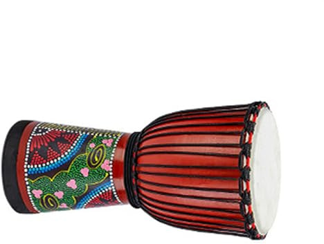 Djembe Trommel Kleines 10-Zoll-Einsteiger-Schlaginstrument Aus Mahagoni-Ziegenleder Mit Bemaltem Afrikanischen Tamburin (Color : G)
