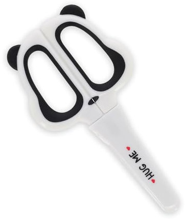 Legami Sax för Barn - Exakt Skärning, Vänster- och Högerhänt, Rundad Med Bladskydd, Säkert Skolmaterial, Panda-Tema