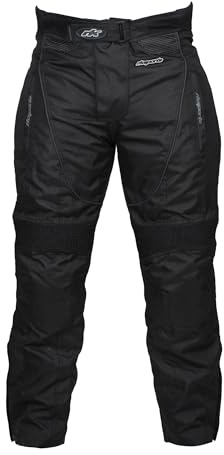 RKsports 2121 Waterproof Motorbike Motorcycle Black Mens Textile Trousers