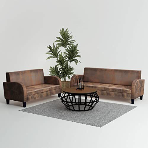 ShGaxin Sofa-Set 2-TLG Schlafsofa, Schlafcouch, Sofa Bed, Sofas & Couches, Relaxsofa, Kunstleder in Wildleder-Optik Braun
