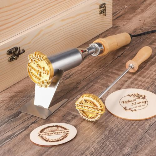 ACRSIKR Brandeisen für Holz, individuelles Burger-Logo, Metall, Prägestempel, handgefertigt, personalisierte Weihnachtsgeschenke für Mama, Papa