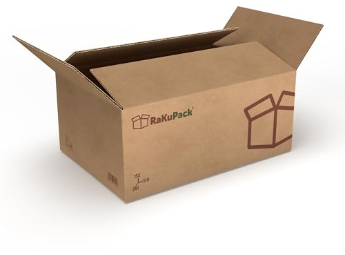 RaKuPack fraktkartong 25 st vikbar kartong 350 x 240 x 150 mm brun förpackningskartong olika storlekar