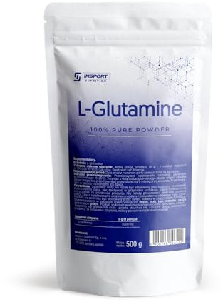 Glutamin Pulver 500 g – Reine Aminosäure | Regeneration & Muskelerhalt | Für Sport & Fitness | Vegan, ohne Zusätze | INSPORT