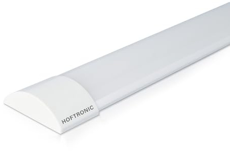 HOFTRONIC - Réglette LED 150 cm 50W Tube intégré 6400K Blanc chaud 6000lm Super lumineux 30000h Lampe LED longue portée 1500x74x25mm (LxlxH) Lampe de cave éclairage de garage - IP20
