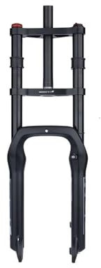DUOCAI MTB Fork Double Shoulder Snow Bike rim Suspension fork 20/26inch Air pressure shock Bicycle Fork for fatbike E-bike 26x4 20x4(26 Inch)