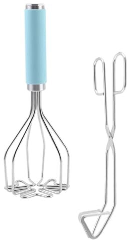 MOTHNUR 1juego Prensador De Patatas De Inoxidable Utensilio De Cocina Ergonómico Aplasta Verduras Fácilmente Para Purés