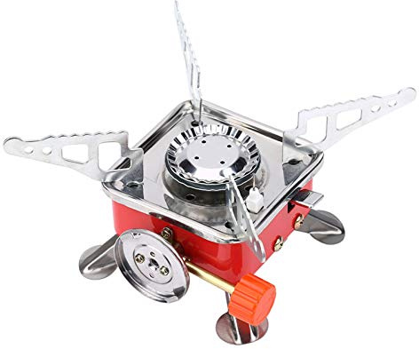 Brûleur de poêle à gaz de camping, mini brûleur de fournaise de chauffage en métal pliant en plein air pour pique-nique, camping, randonnée, cuisinière de randonnée