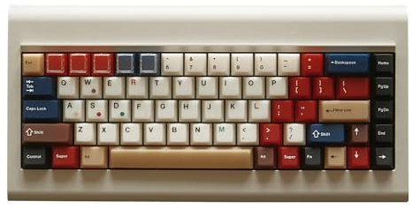 JSJTKeys Cherry Profile Keycaps- 186 Keys Colorful PC Translucent Key Caps, 7 Colors Mixed Light Themed Vintage Keycap Set Suitable for Cherry Mx Switch Mechanical Keyboards