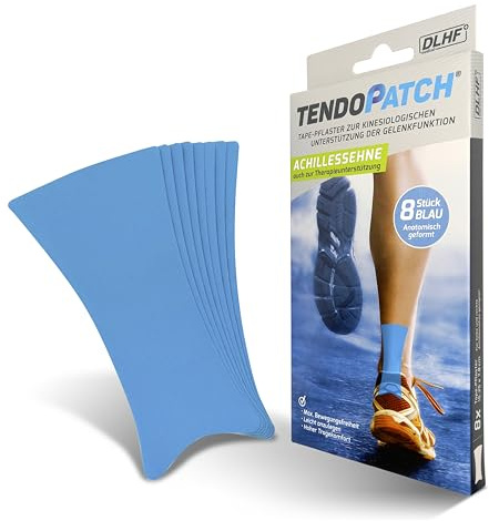 TENDOPATCH® - Kinesiologisches Tape-Pflaster für die Achillessehnen, anatomisch optimierte Form, Nylon/Elasthan