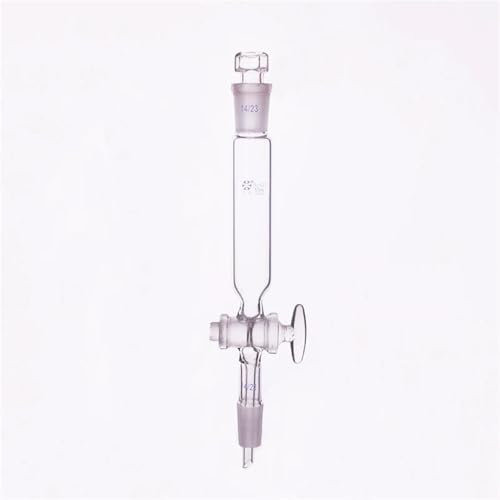 XIAOYANLIU Embudo de decantación cilíndrico, Boca esmerilada estándar, 10 ml-50 ml, Junta 14/23, sin Marca de verificación, Vidrio borosilicato(Glass Valve 10mL)