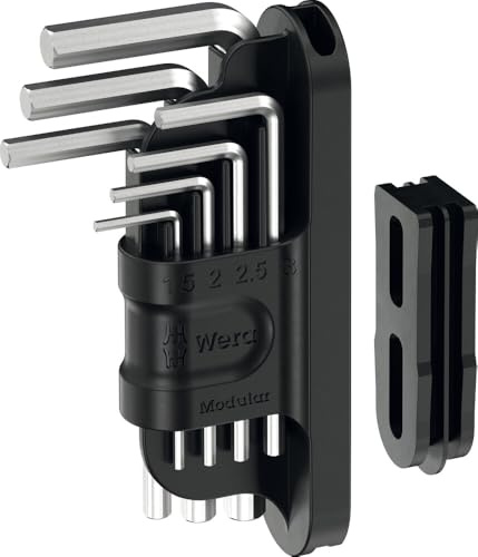 Wera 05049003001 Tool-Check Modular Winkelschlüssel Hex-Plus 1, 7-teilig
