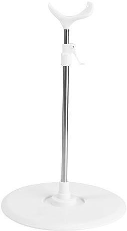 Toyvian Adjustable Doll Display Stand and Standing Bracket Stainless Steel and Plastic Base for Universal Dolls Suitable for Display and Collection