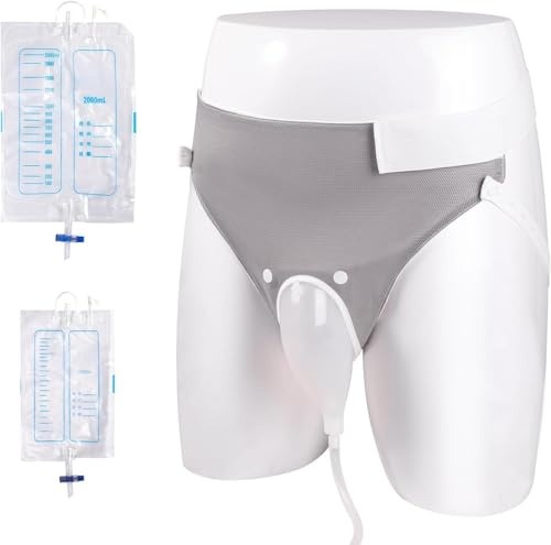 Bolsa de recogida de orina de catéter externo para hombres Urinario de silicona portátil reutilizable (Hombres mayores)