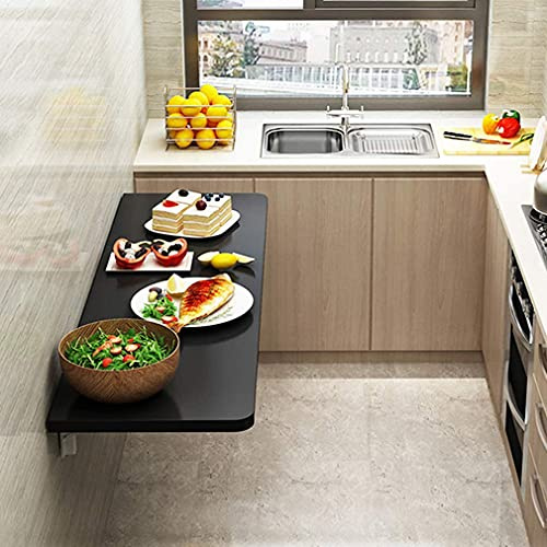 Tavolo da lavoro pieghevole da parete, in legno massello, resistente, piccola scrivania per cucina, sala da pranzo, salvaspazio, pieghevole, perfetto per casa e ufficio